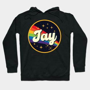 Jay // Rainbow In Space Vintage Style Hoodie